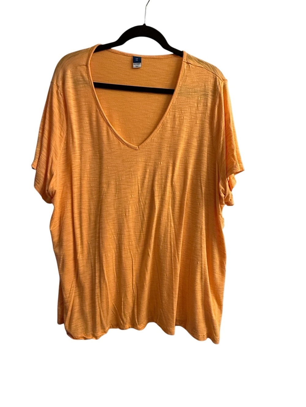 Old Navy Luxe Orange V-Neck T-Shirt XXL
